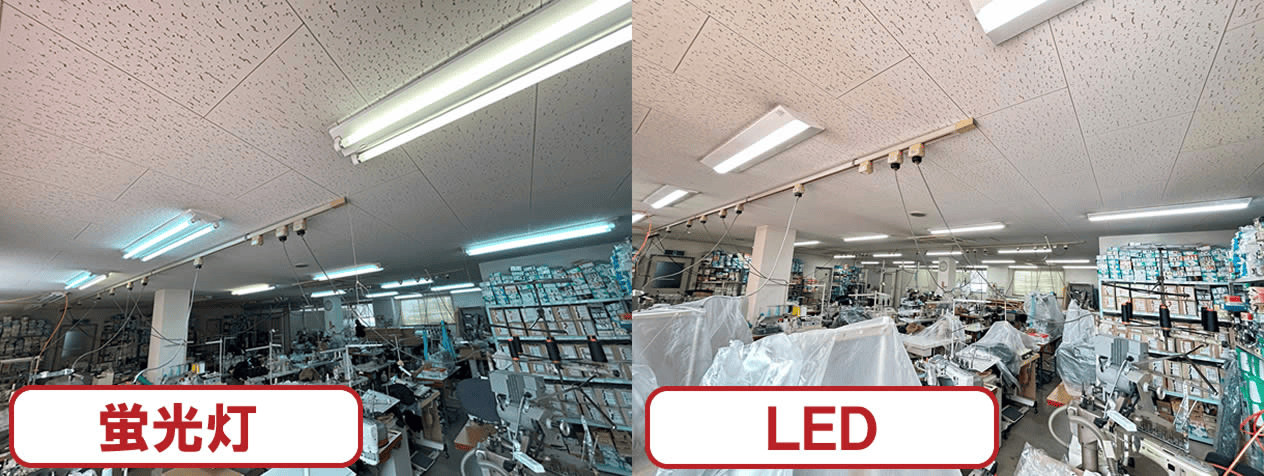 LED器具への交換では明るくすることが容易にできる